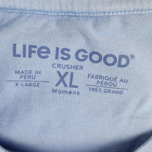 Life Is Good Womens Waveheart Crusher Tee Short Sleeve Size XL Blue NEW - Picture 4 of 7
